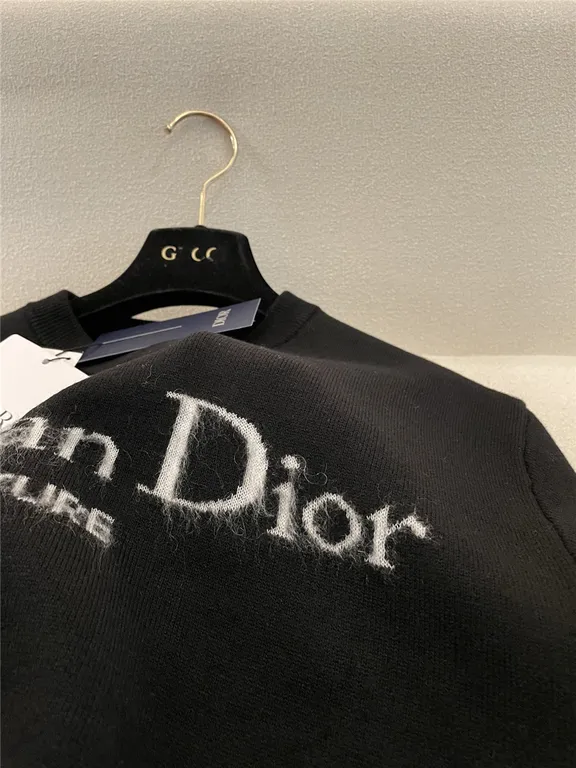 Dior Brush Logo Knit Sweater Black